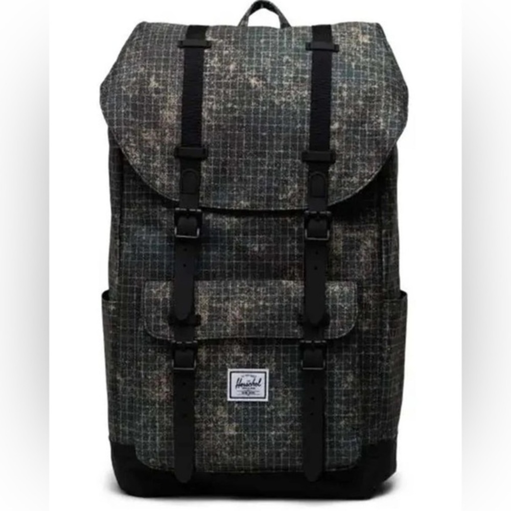 NWT Herschel Little America Pro Backpack – Forest Grid Insulated Laptop Sleeve